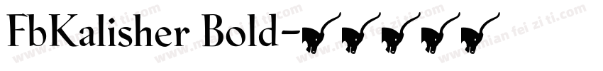 FbKalisher Bold字体转换